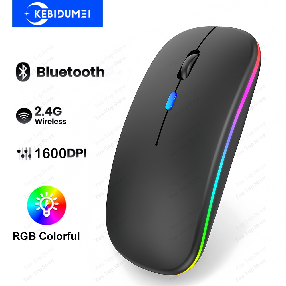 Mouse Gaming RGB Dual: Bluetooth + 2.4G por €3.37