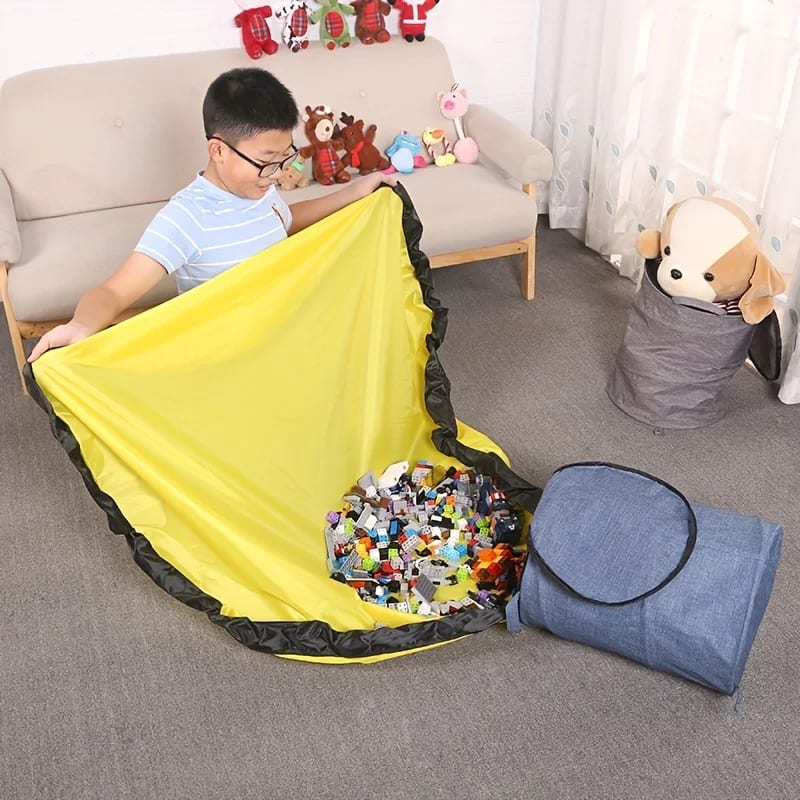 La alfombra-bolsa para LEGO que recoge el desorden en segundos