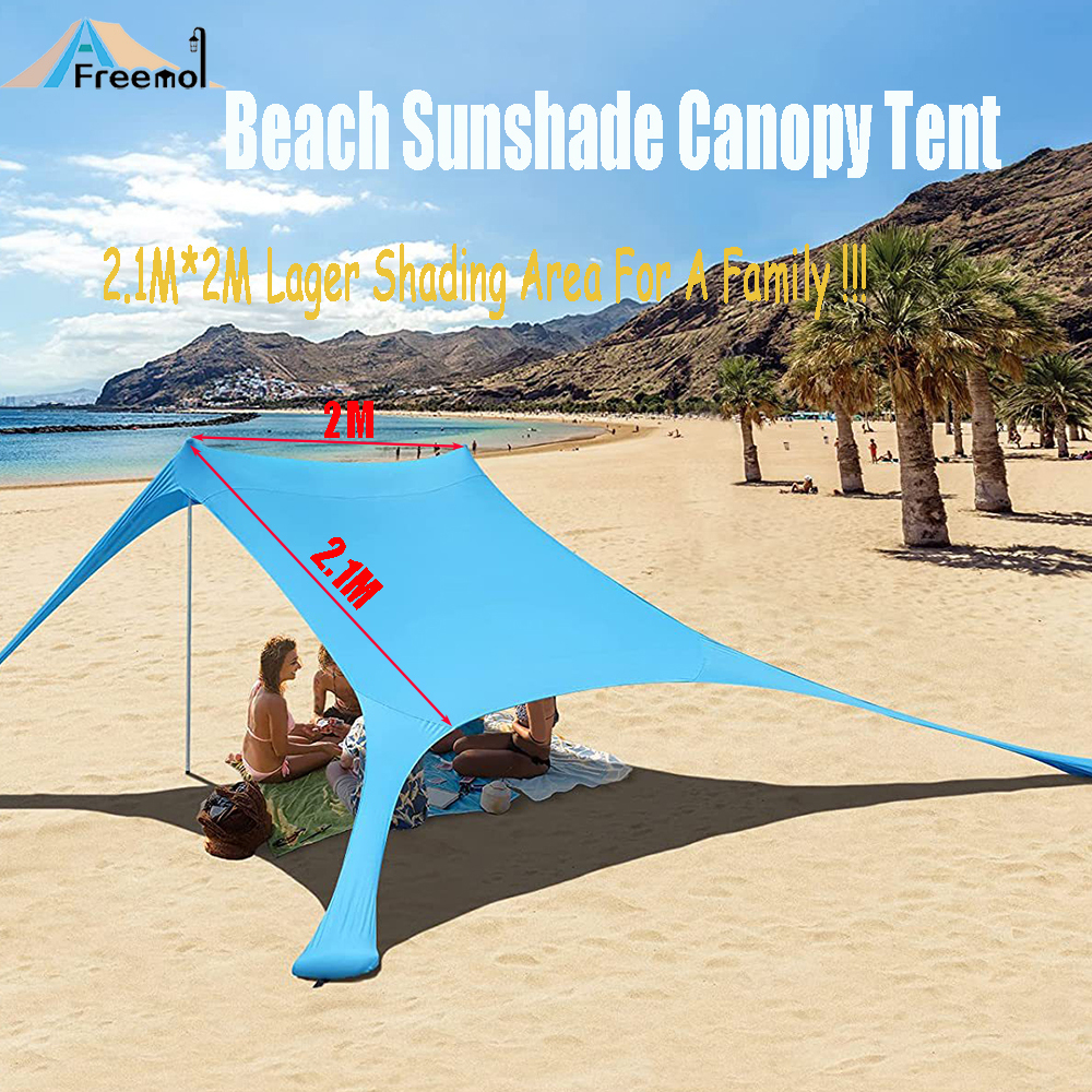 Carpa Familiar de Playa 2x2m con Protección UPF50+ por €48