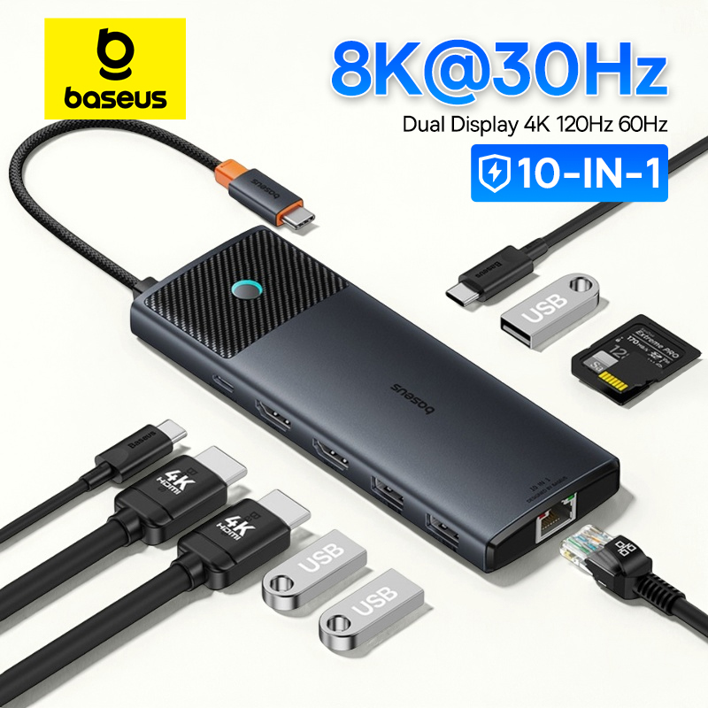 Baseus Hub USB-C 10 en 1 con HDMI 8K: ¿Vale €14 realmente?