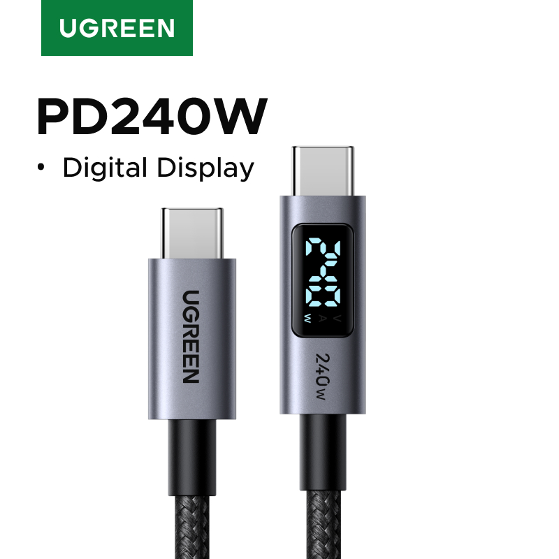 UGREEN 240W USB-C: Cable con Pantalla que Cambia Todo