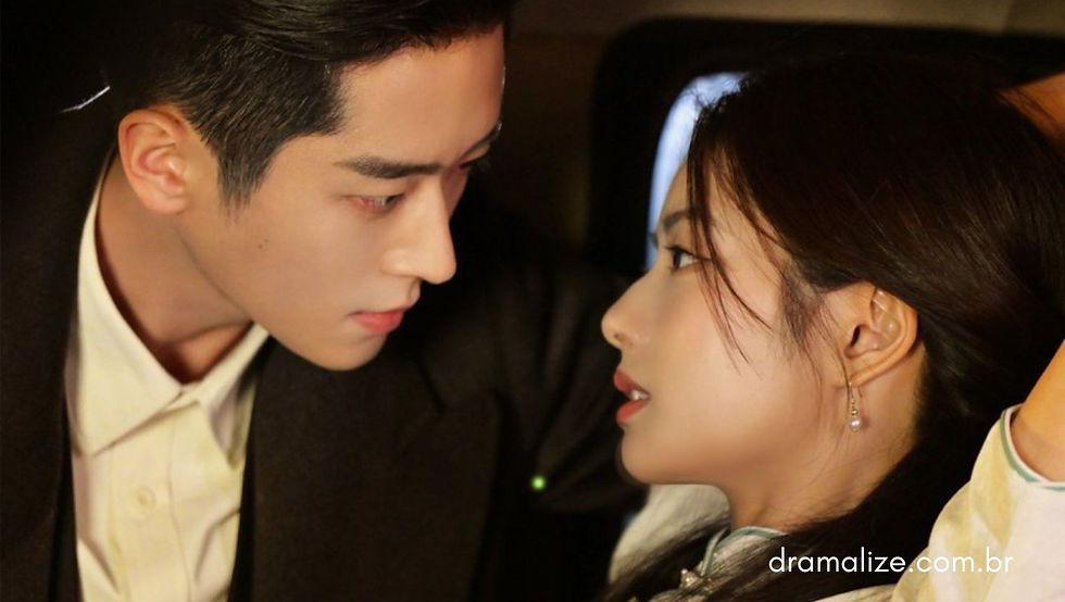 Cheng Lei e Xu Ruohan em cena promocional de The Lament of Autumn representando os conflitos futuros do casal