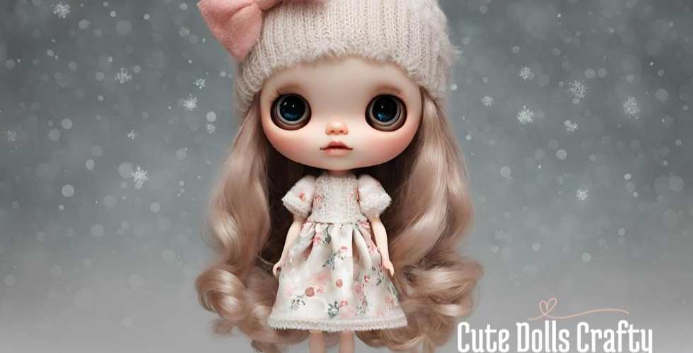 Costurando esperança para o Ano Novo: boneca vestida com roupa artesanal, refletindo amor e encanto no Cute Dolls Crafty.