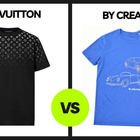 Tee Shirt Louis Vuitton VS Tee Shirt L'Automobile By Creatur : Le Luxe Réinventé