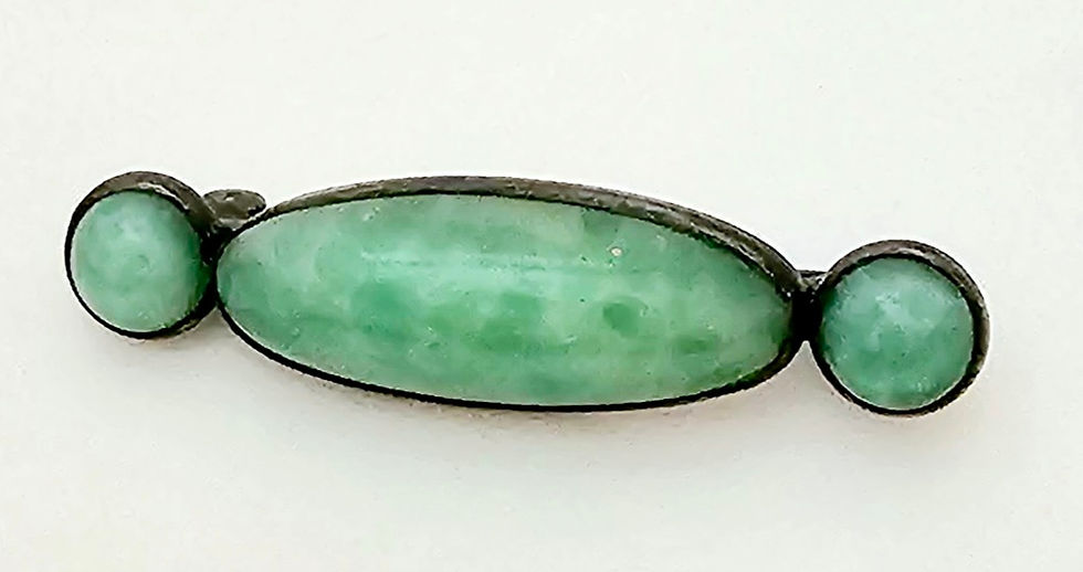 Peking Glass Sterling Bar Pin