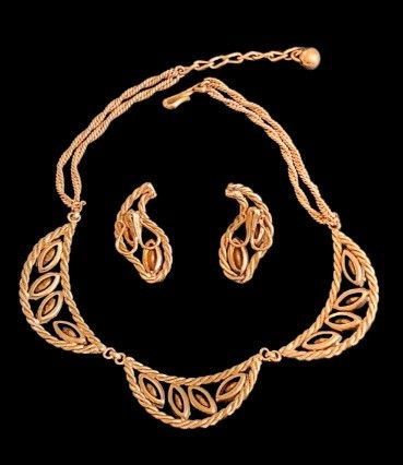 Thumbnail: Napier Pat Pend Jonquil Parure - back view