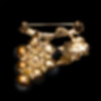 Vintage Blue Moonglow Grapes Pin - back view