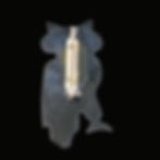 Vintage Enamel Owl Pin - back view