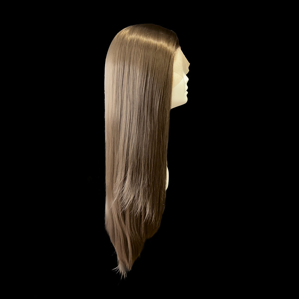 Thumbnail: 220% Extra Volume 26 inch Straight Synthetic Lace Front Wig(Brunette)