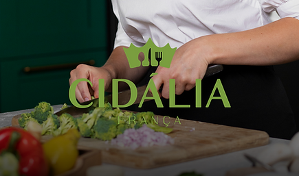 Campanha de marketing digital para Cidália França — gastronomia e conteúdo culinário.