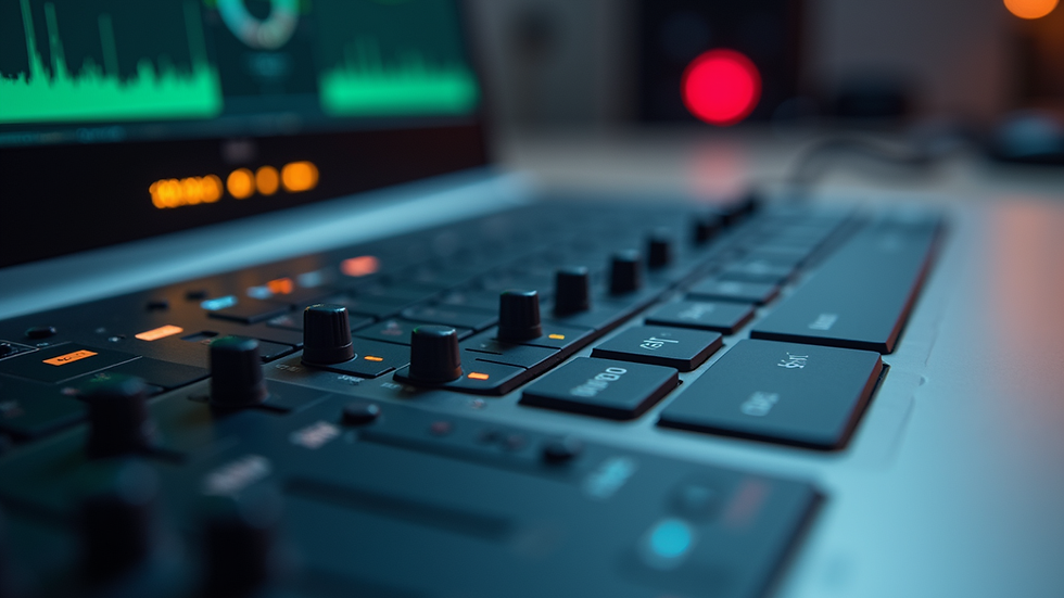 Close-up view of a professional audio editing software interface