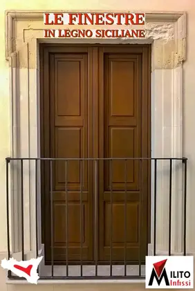 Portafinestra classica con scuri siciliani