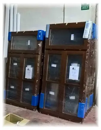 infissi e finestre in legno imballo spedizione