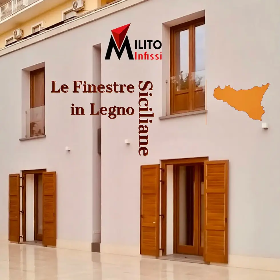 External wooden persiane in Sicily