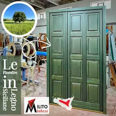 Portone finitura verde prato