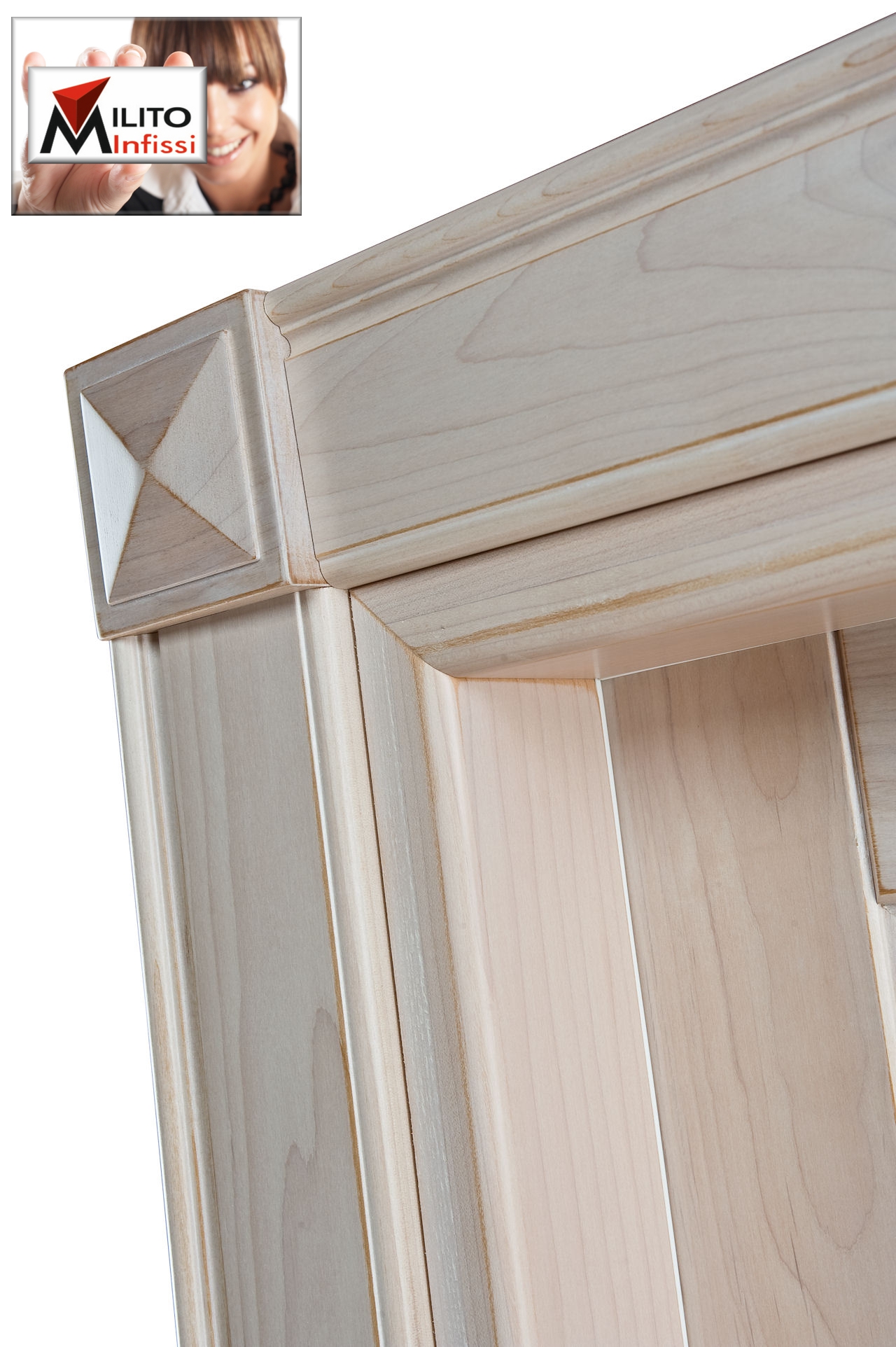 coprifilo con diamante in legno