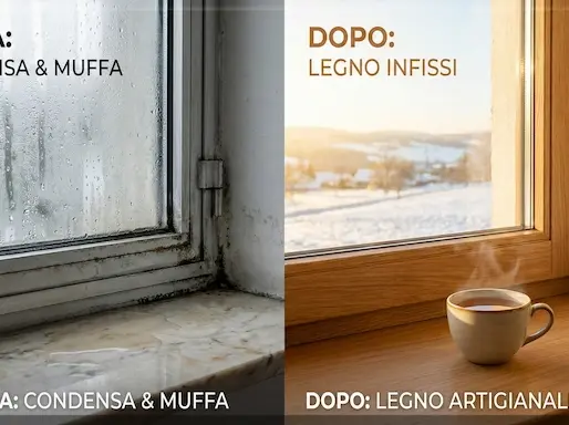 Condensa e Muffa sulle Finestre? Ecco perché il Legno è la Soluzione Definitiva (e il "Taglio Termico" non basta)
