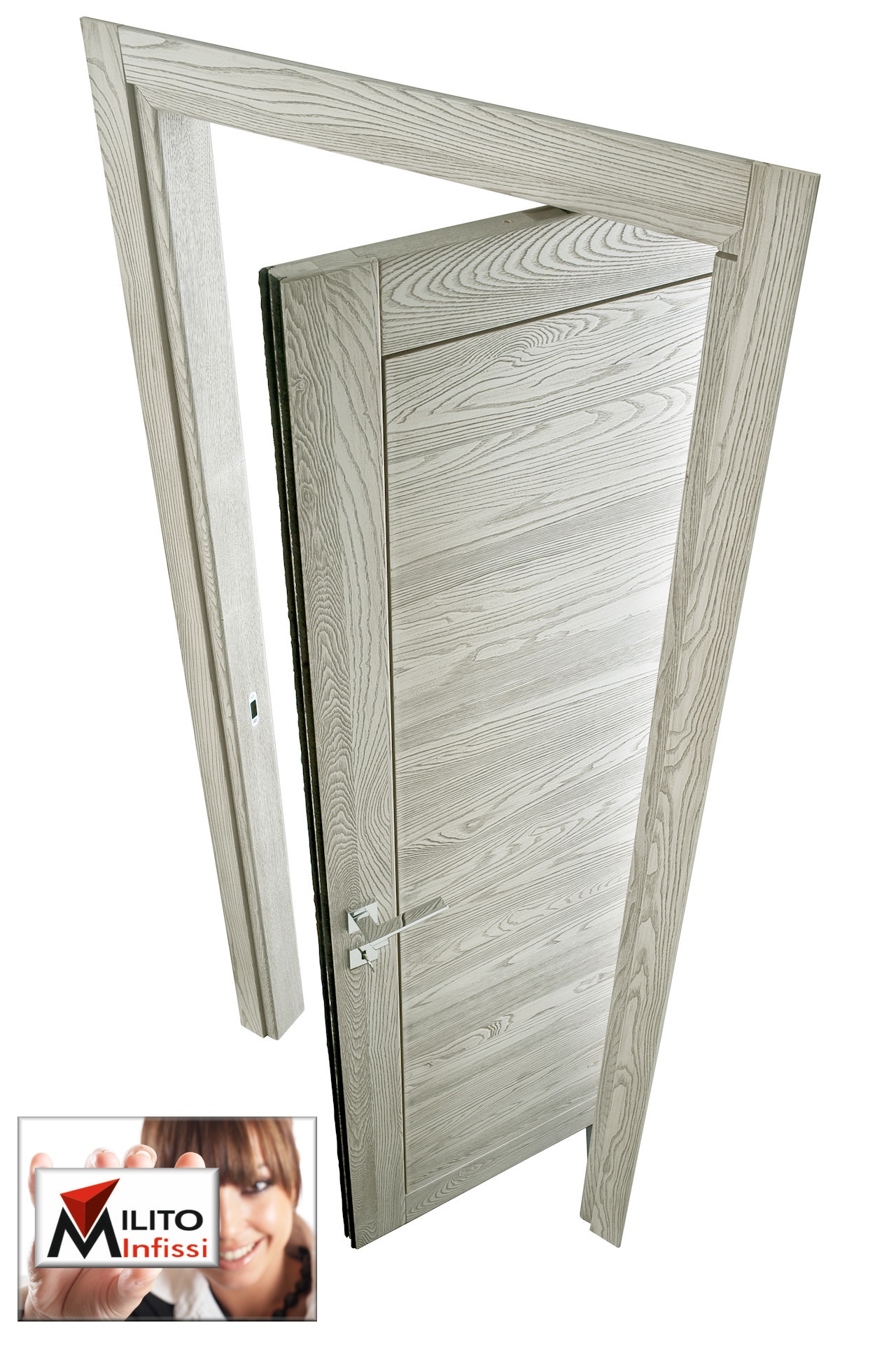 porta in legno massello rototlaslante