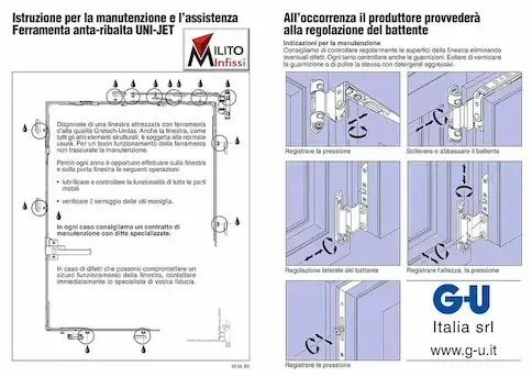 regolazione finestre 