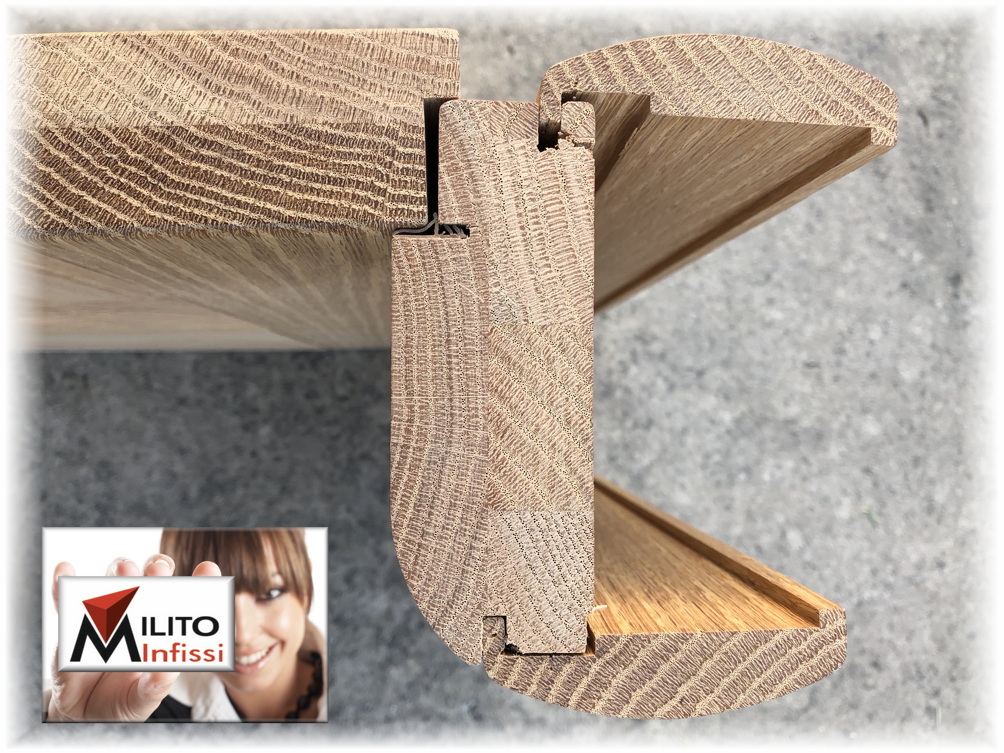 spaccato porta milito infissi legno