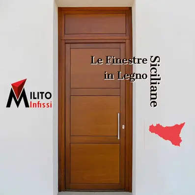 Portone in stile moderno con sopraluce simmetrico