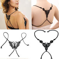 Thumbnail: Replacement lace back bra straps for exposed bras