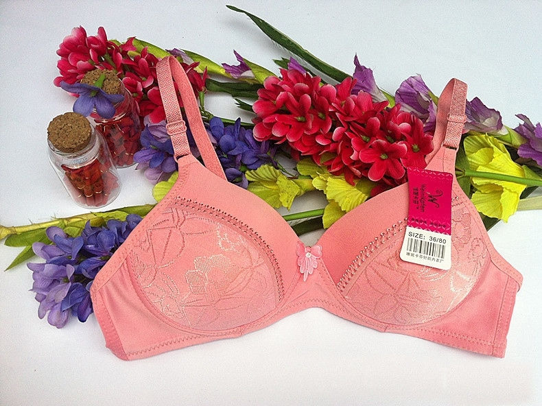 Thumbnail: Lightly padded silk and cotton blend bra
