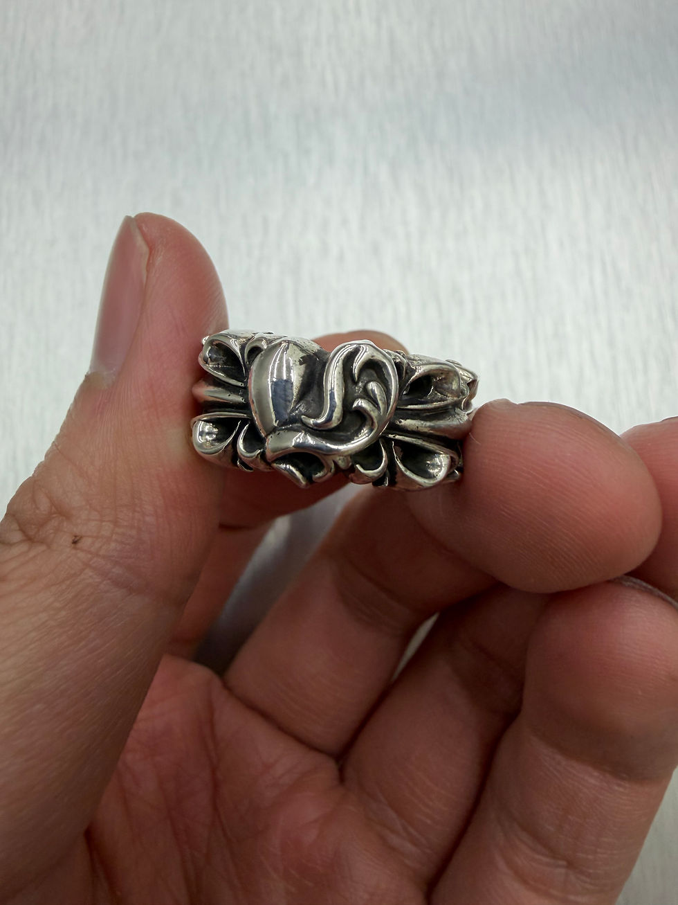 Thumbnail: Chrome Hearts Heart floral ring US7