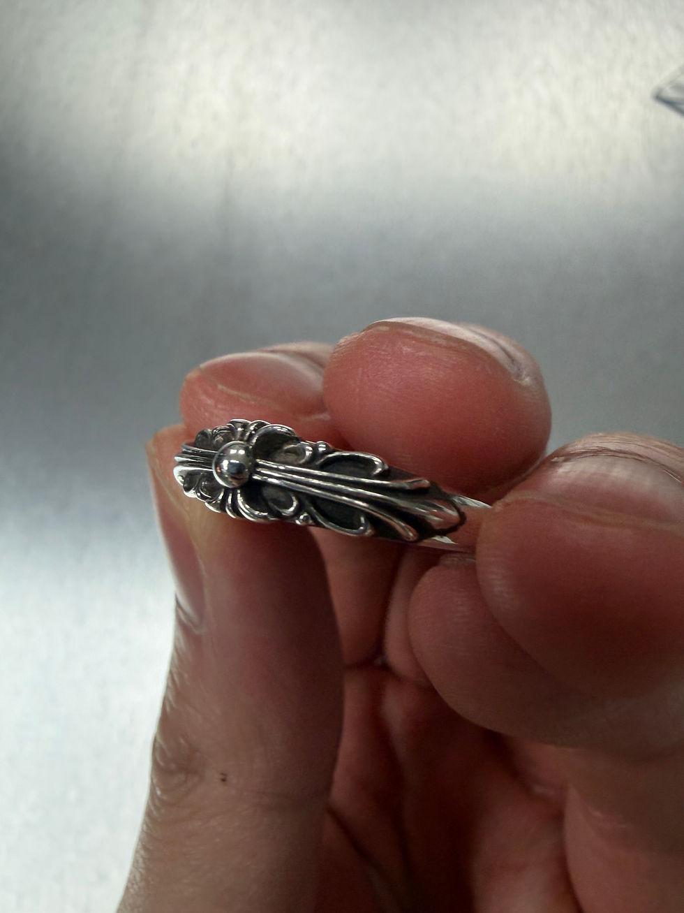 Thumbnail: Chrome hearts baby floral ring US10.5