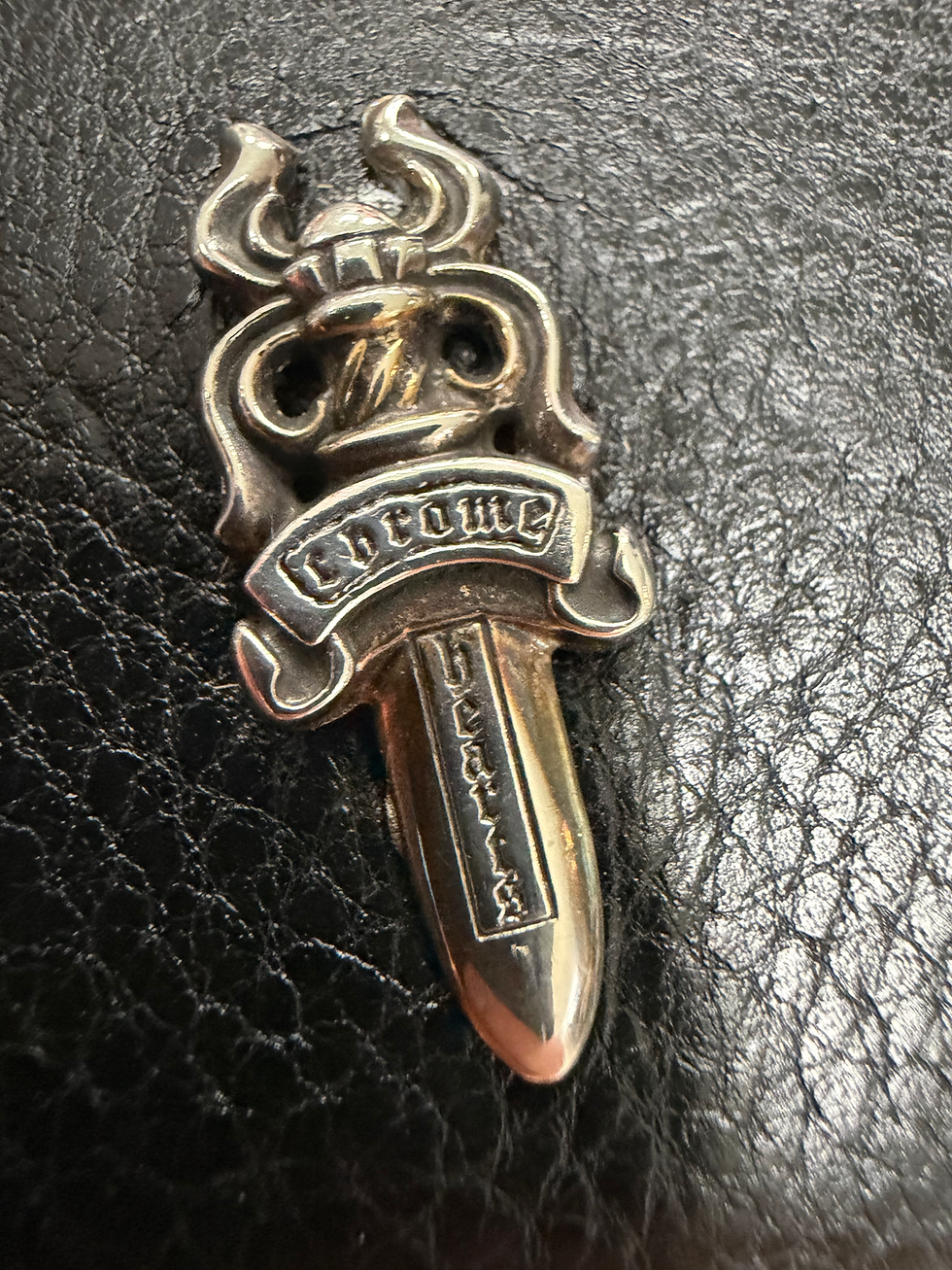 Thumbnail: Chrome hearts dagger leather card holder 