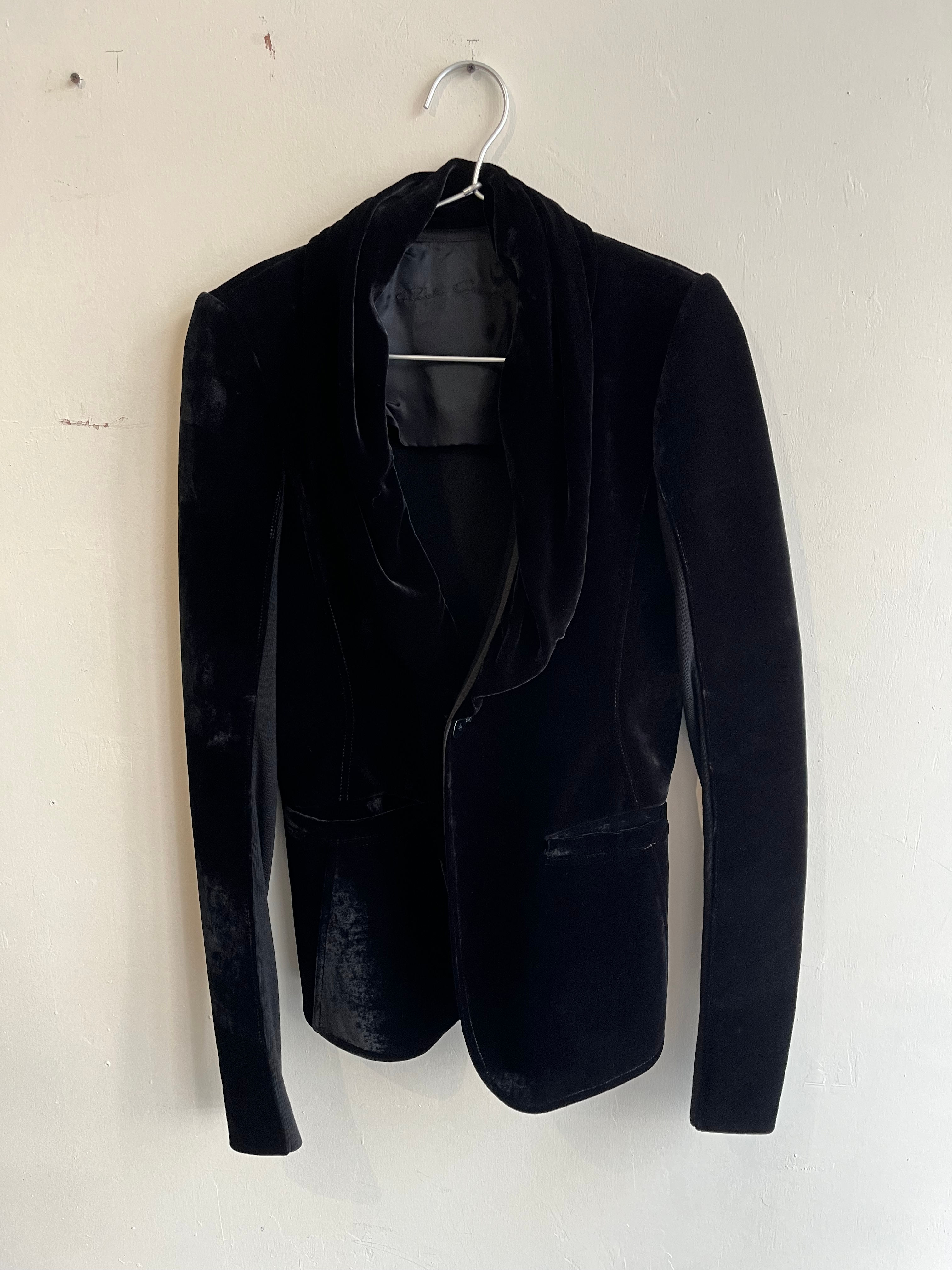 Rick Owens velvet jacket from 2010s