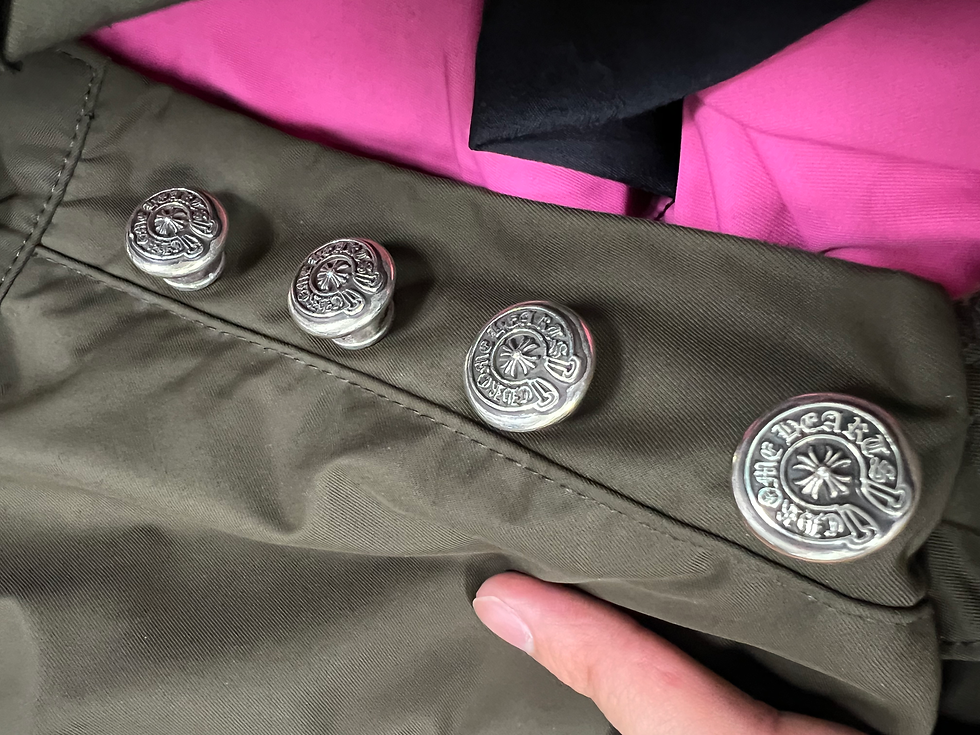 Thumbnail: Chrome hearts double knee cross patch pants 