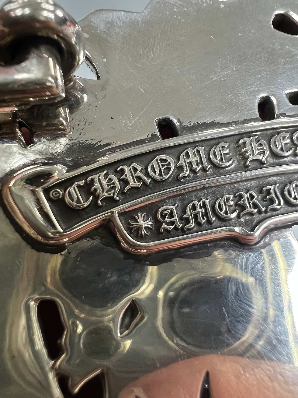 Thumbnail: Chrome hearts cemetery cross belt buckle 