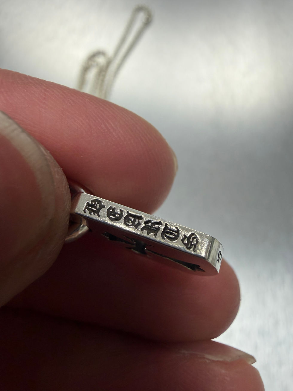 Thumbnail: Chrome hearts tiny dog tag with 75cm ball chain
