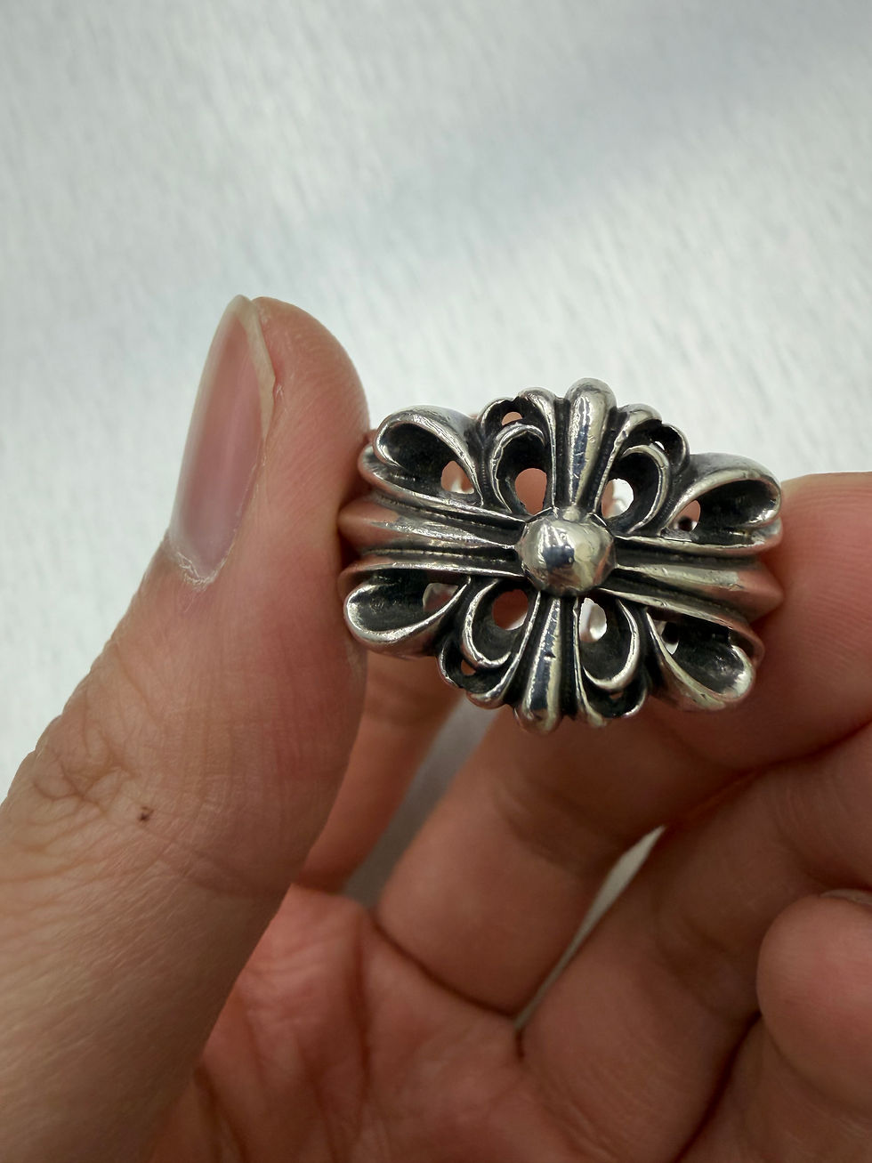 Thumbnail: Chrome Hearts Double Floral Ring US8