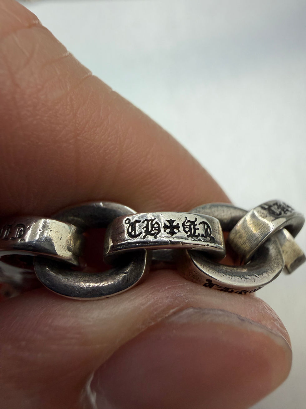 Thumbnail: Chrome Hearts cross large paper chain choker 38cm