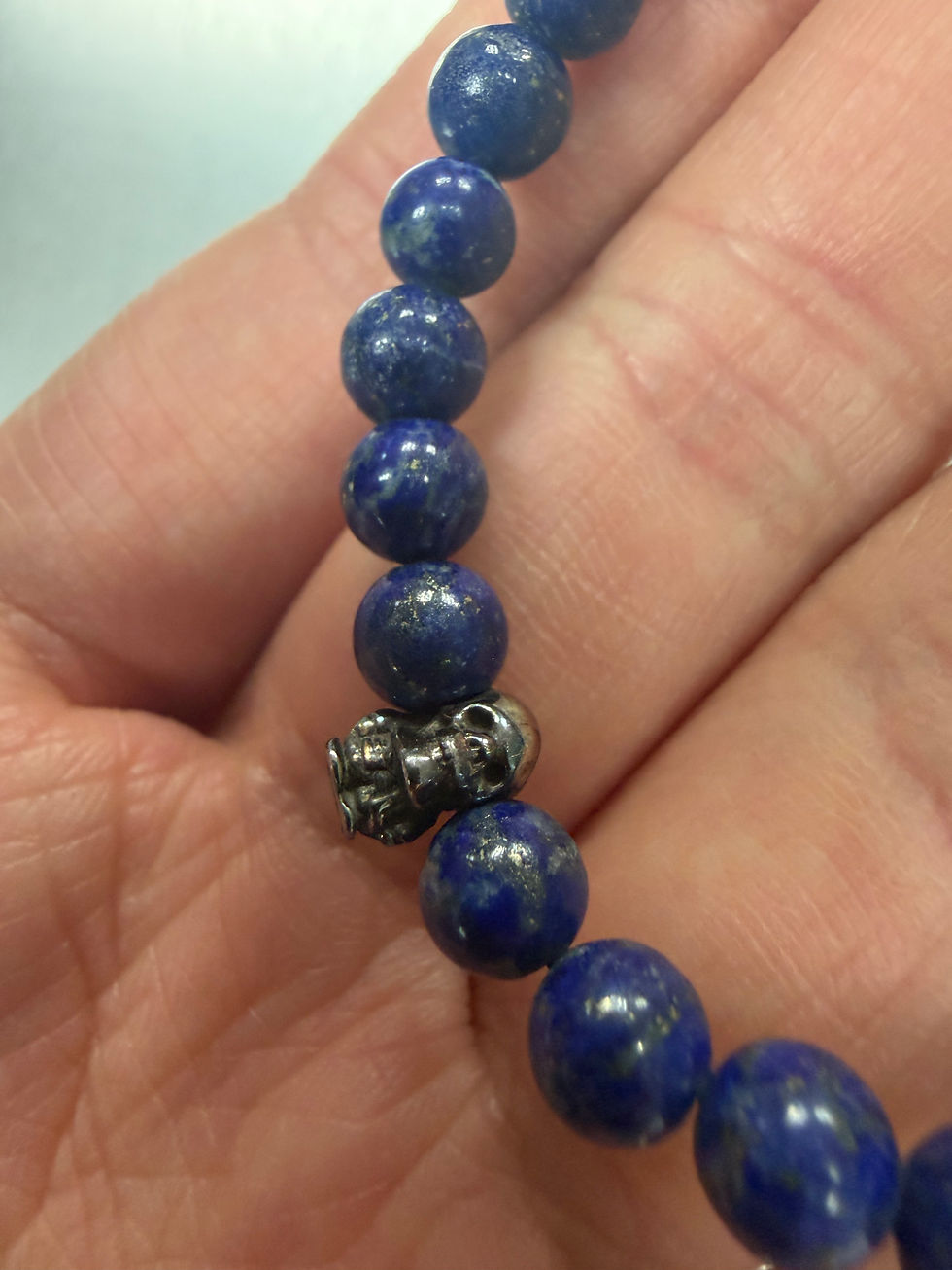 Thumbnail: Chrome hearts foti lapis lazuli bracelet 6mm 