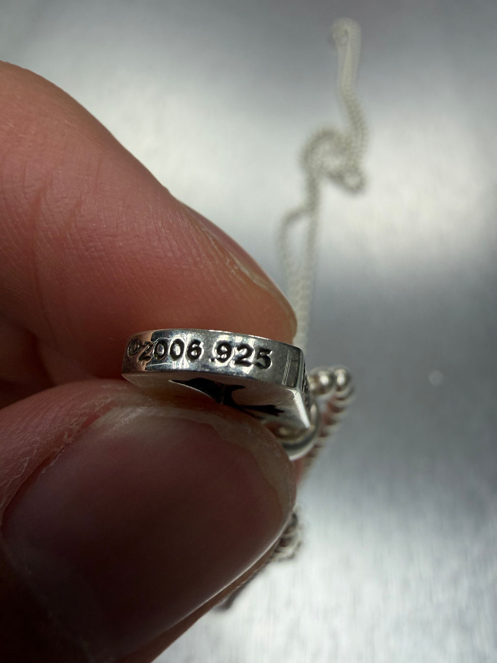 Thumbnail: Chrome hearts tiny dog tag pendant