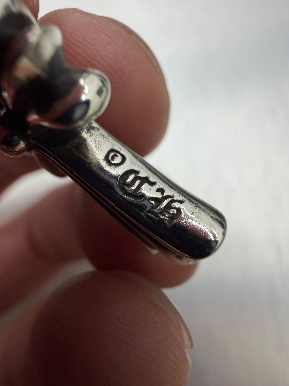 Thumbnail: Chrome hearts tiny cross pendant with diamond