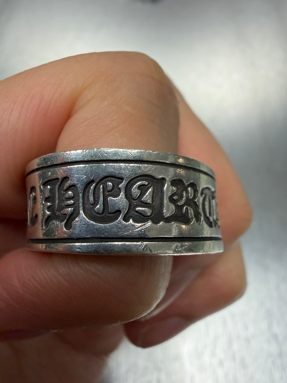Thumbnail: Chrome hearts scroll ring us11.5