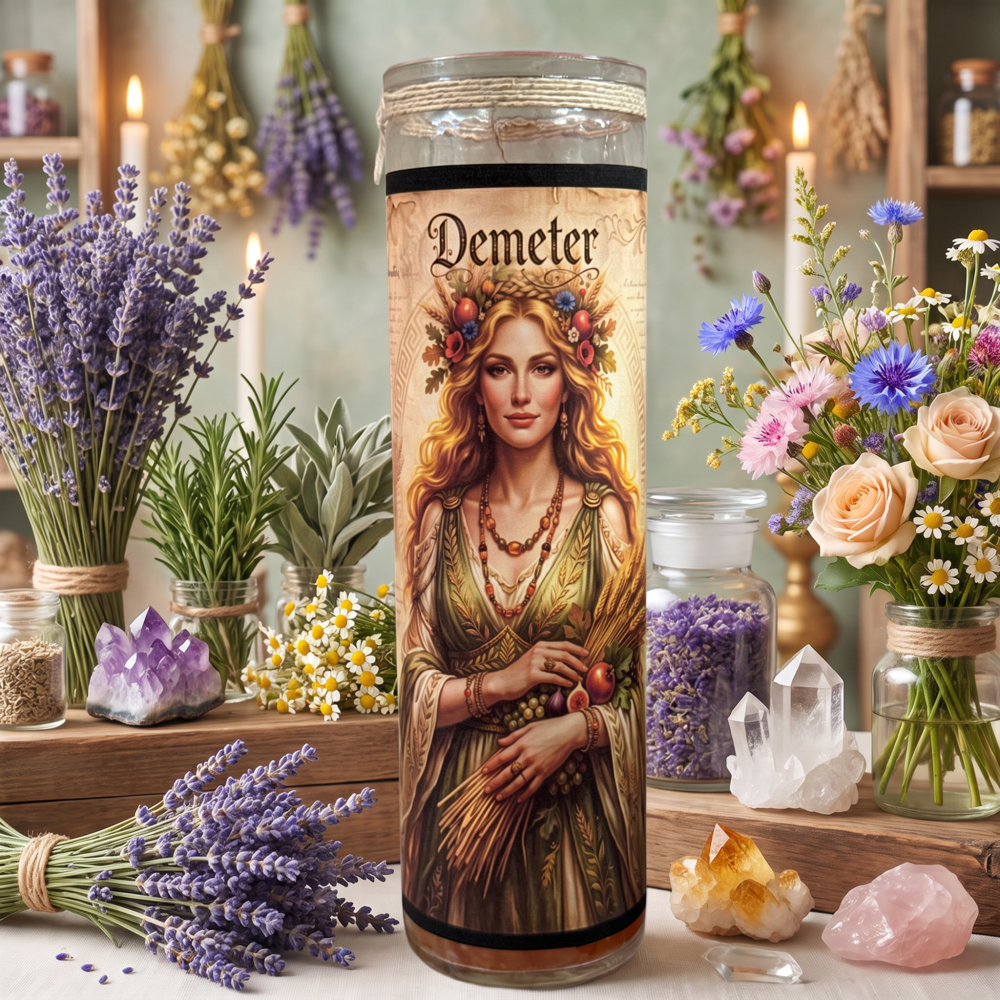 Demeter Goddess Candle