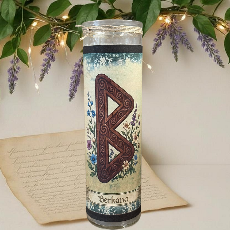 Berkana Rune Candle