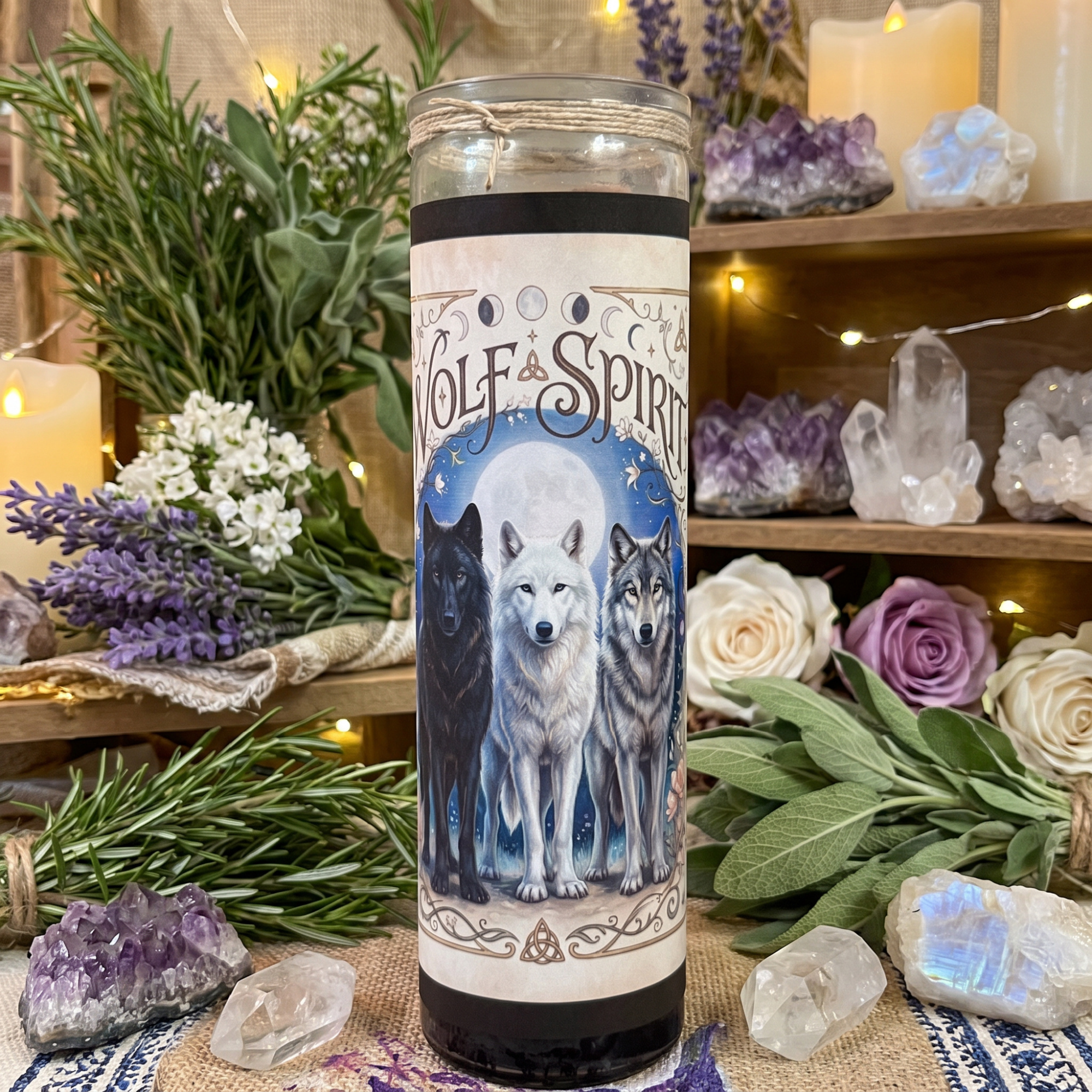 Wolf Spirit Animal Candle