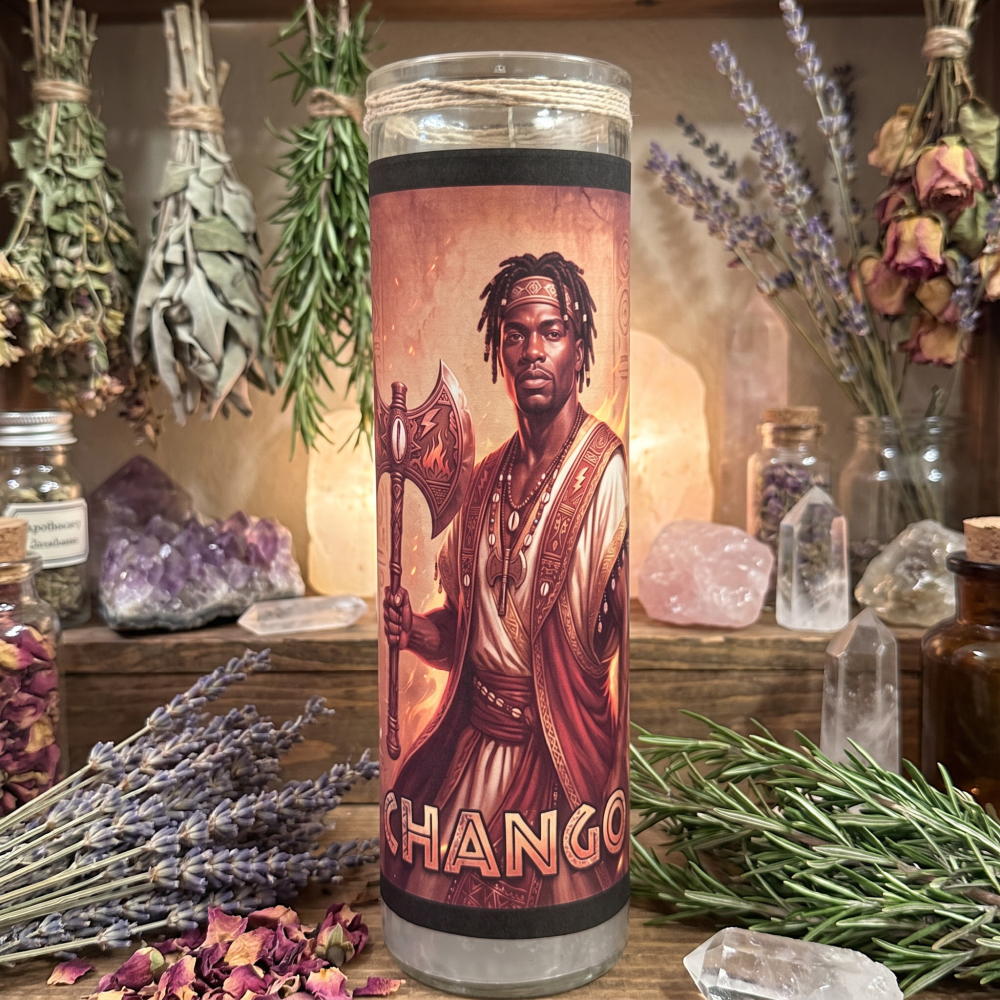 Chango Orisha Candle