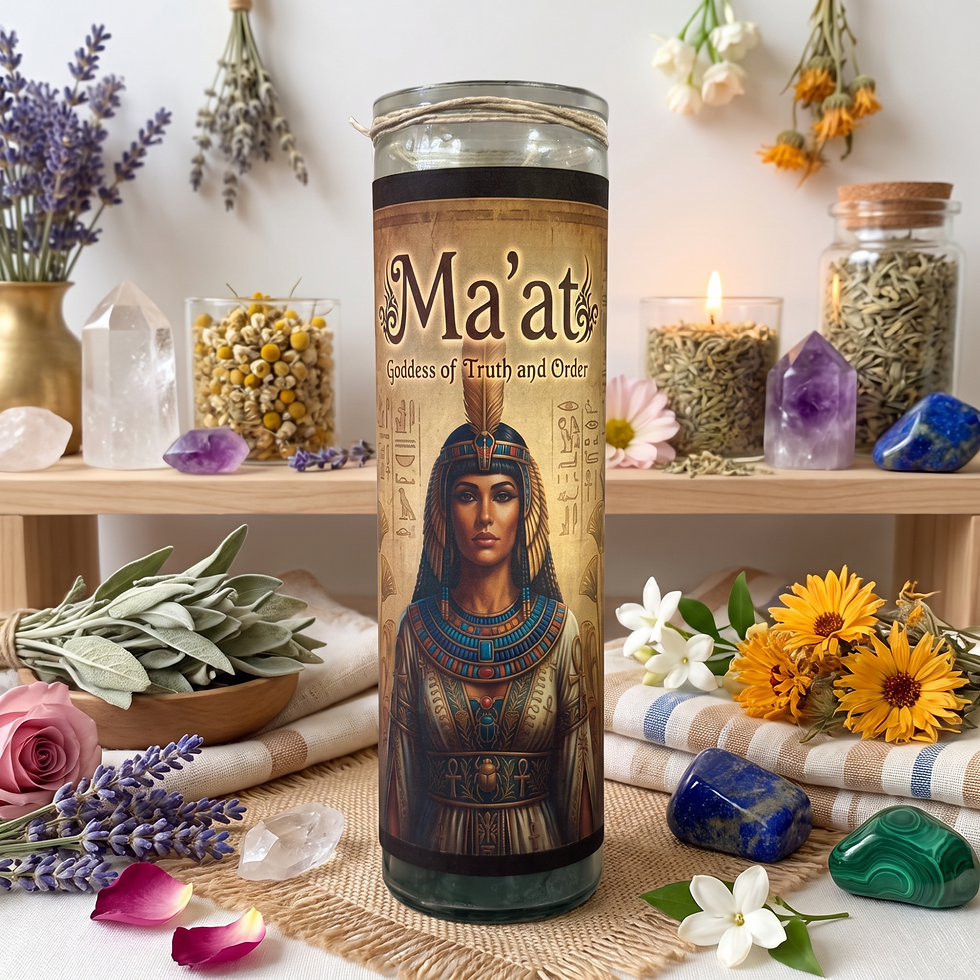 Ma'at Goddess Candle