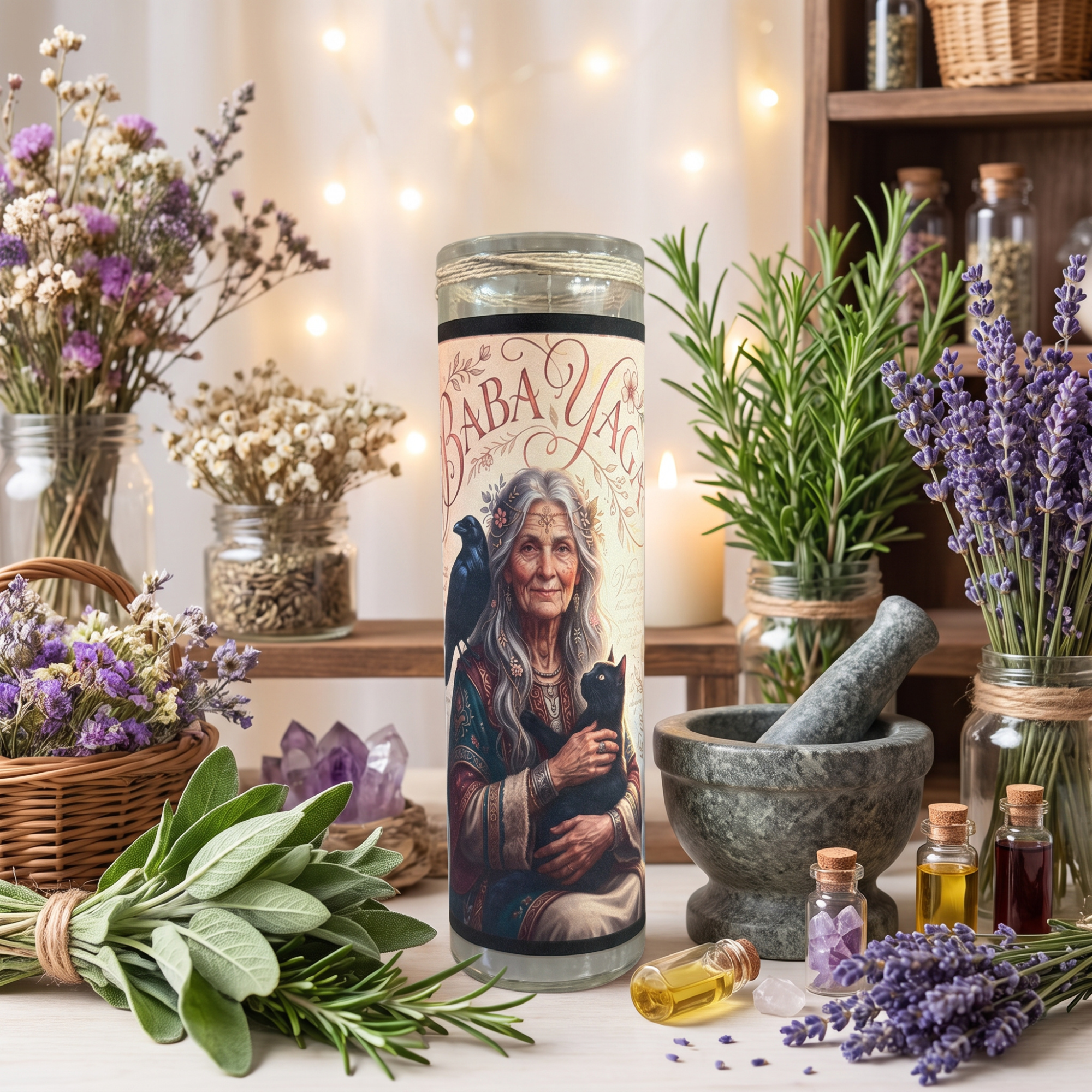 Baba Yaga Goddess Candle