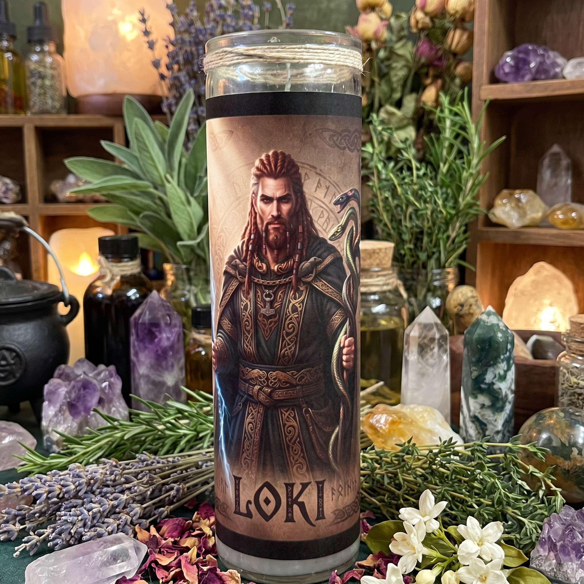 Loki Deity Candle