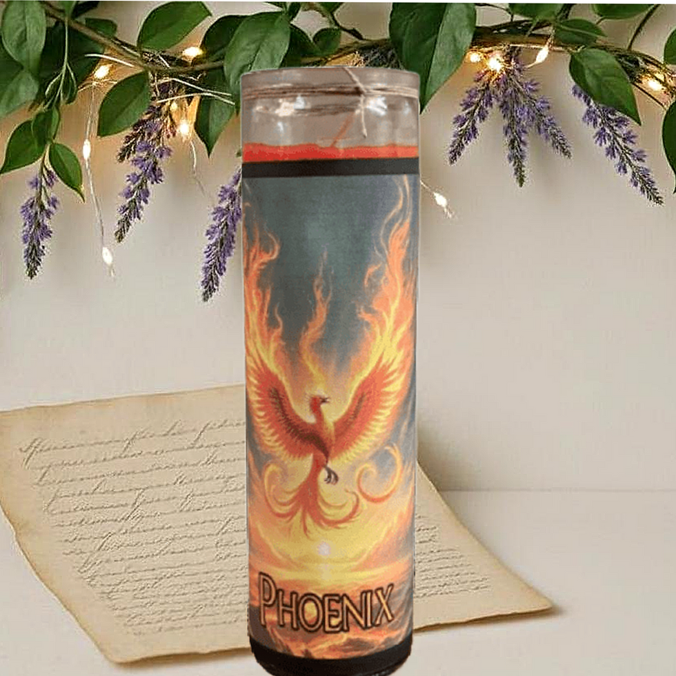 Phoenix Animal Spirit Candle | Transformation. Mysteries, Hidden Truth