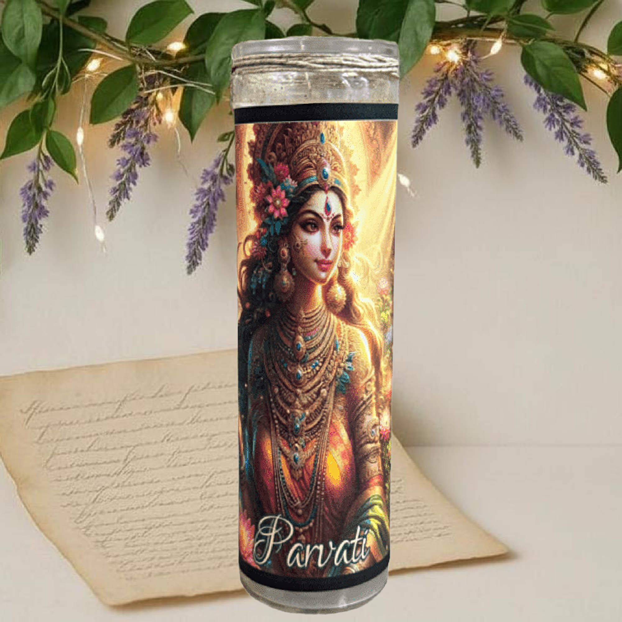Parvati Goddess Candle