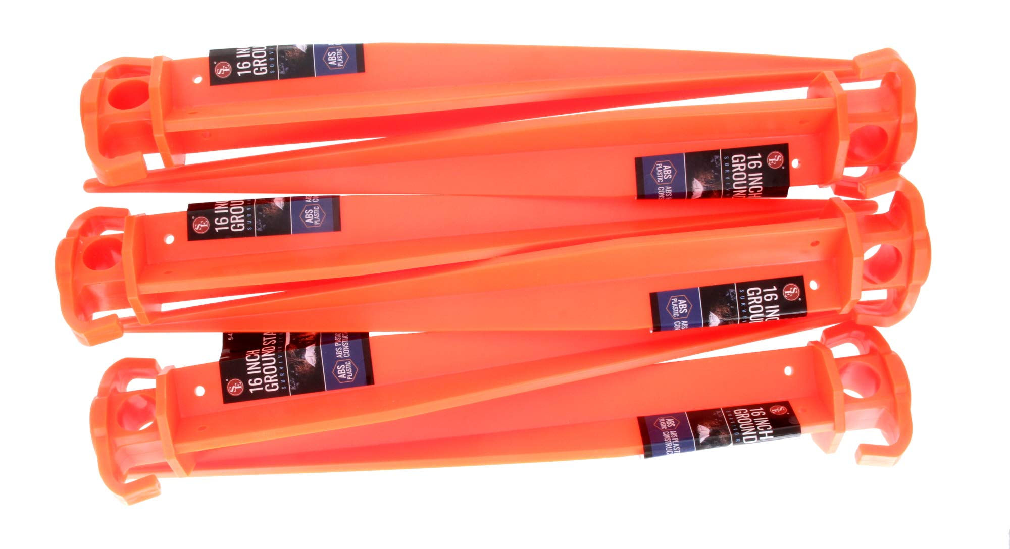 SE Survivor Series 16" Orange Ground Stakes (6-Pack) - 9-416TP-6